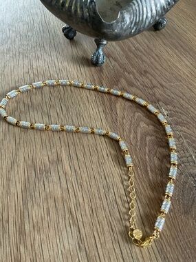 Gold and Silver Beaded Necklace